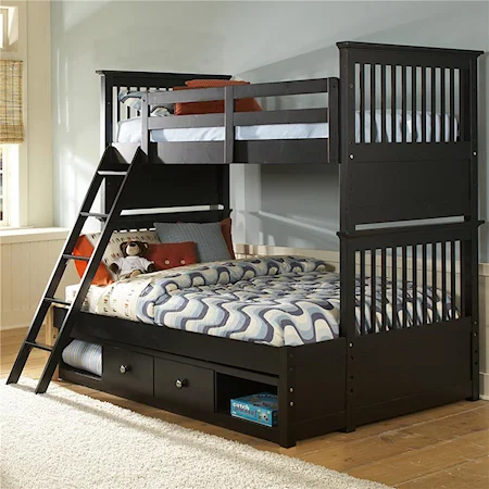 Twin Over Full Bunk Bed With Under Bed Storage